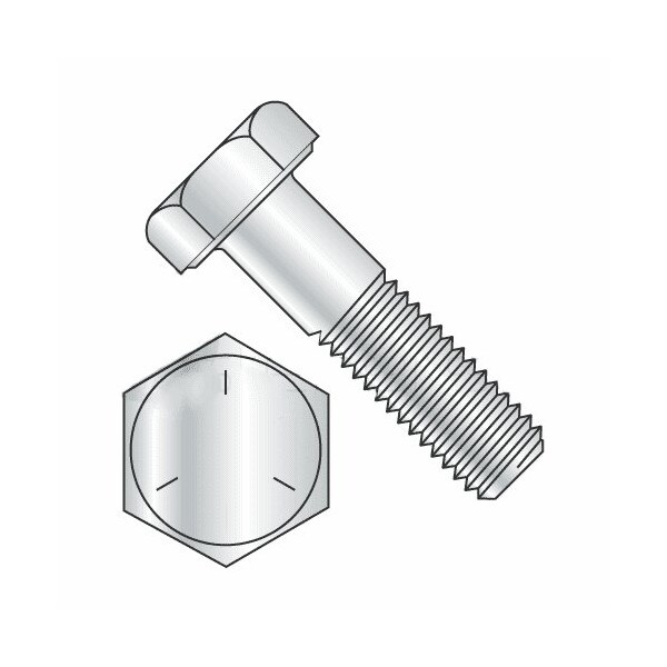 Newport Fasteners Grade 5, 3/8"-16 Hex Head Cap Screw, Zinc Plated Steel, 1-7/8 in L, 100 PK 373780-100 - main